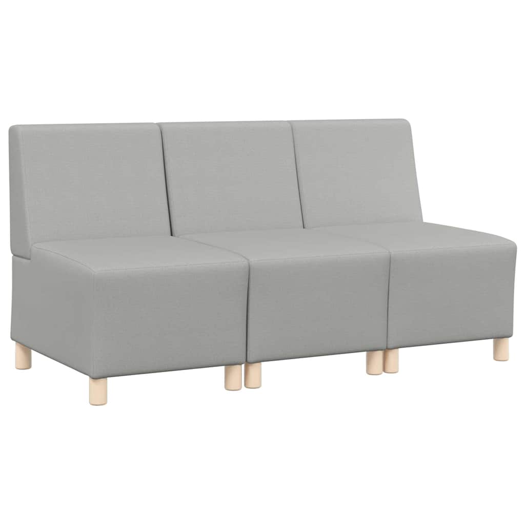 Modular Sofa Unit Armless 3 pcs Cloud Grey 55 x 74 x 82 cm